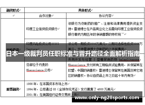日本一级裁判员任职标准与晋升路径全面解析指南